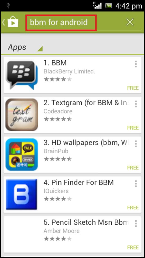 Searching: bbm .
